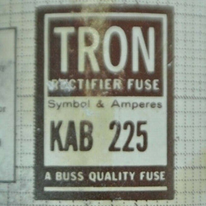 BUSSMANN / TRON KAB225 SEMICONDUCTOR FUSE / 225A / 250V / NEW SURPLUS