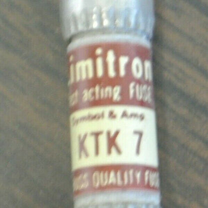 LOT of 2 / BUSS KTK-7 LIMITRON FUSE / 7A / 600V / NEW SURPLUS