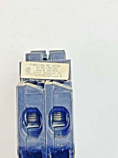 CHALLENGER *BOX OF 10* - A-21 - 15A, 2 POLE TYPE - CIRCUIT BREAKERS- 120/240 VAC
