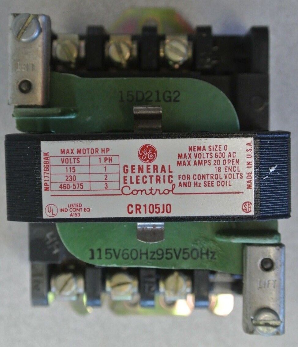 GENERAL ELECTRIC CR105J0 MAGNETIC CONTACTOR / 380V 50Hz, 440V 60Hz / NEW SURPLUS
