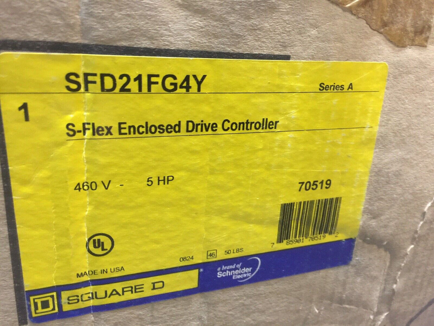SQUARE D SFD21FG4Y S-FLEX FAN & PUMP DRIVE SER A MOD N06 460V 60HZ ATV21HU40N4