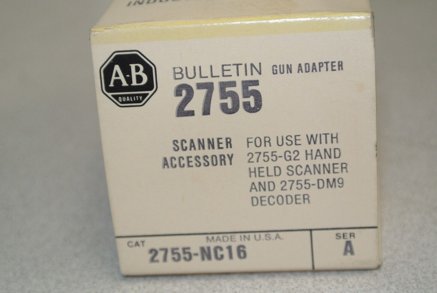 ALLEN-BRADLEY 2755-NC16 GUN ADAPTER for 2755-G2 / 2755-DM9 SCANNERS NEW SURPLUS