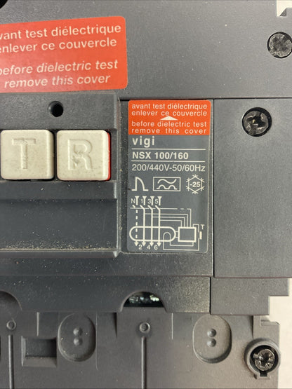 SCHNEIDER NSX 100-160-250 F/N/H/NA CIRCUIT BREAKER NSX 160F 600VAC 88/125A
