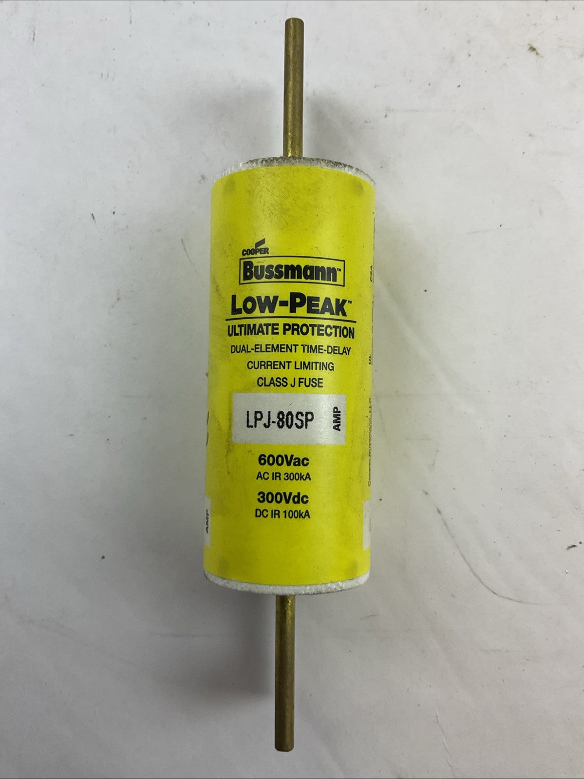 COOPER BUSSMANN LPJ-80SP LOW-PEAK DUAL-ELEMENT CLASS J FUSE 80AMP 600VAC 300VDC