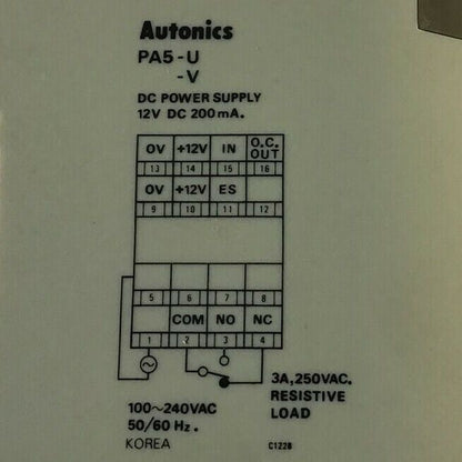 AUTONICS PA5-U SENSOR CONTROLLER 100VAC 240V 50/60HZ