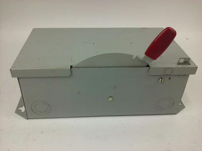 WESTINGHOUSE, HUN362, SAFETY SWITCH, 60A, 600V, 3P, TYPE 1 INDOOR, MISSING PARTS