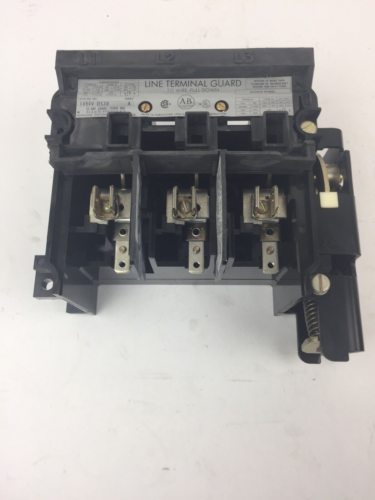 ALLEN BRADLEY 1494V-DHL233 FUSIBLE DISCONNECT SWITCH KIT 30A 250V TYPE 1,3,3R,12