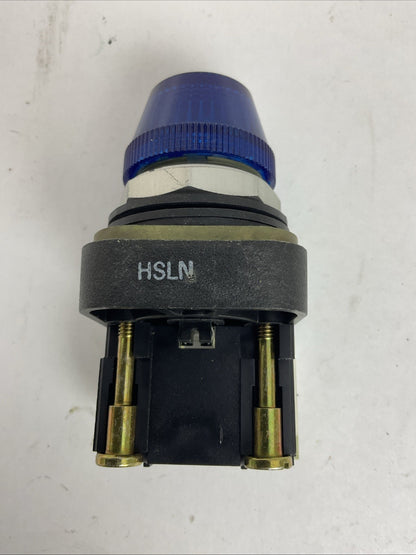 ALLEN BRADLEY 800T-Q24B SER T 24V PILOT LIGHT TYPE 4, 13 BLUE LENS