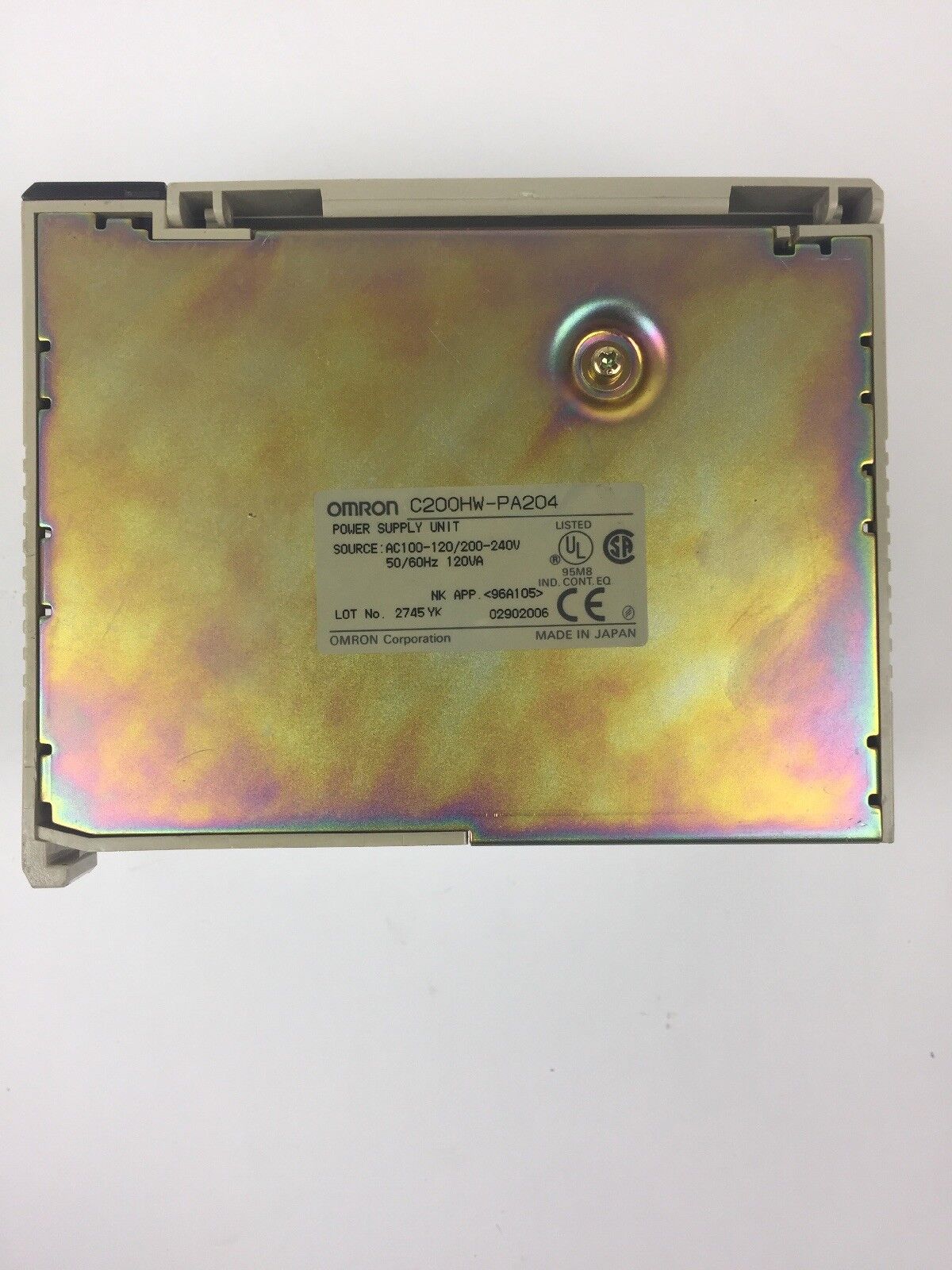 OMRON C200HW-PA204 POWER SUPPLY UNIT AC100-120/200-240V 50/60HZ 120VA