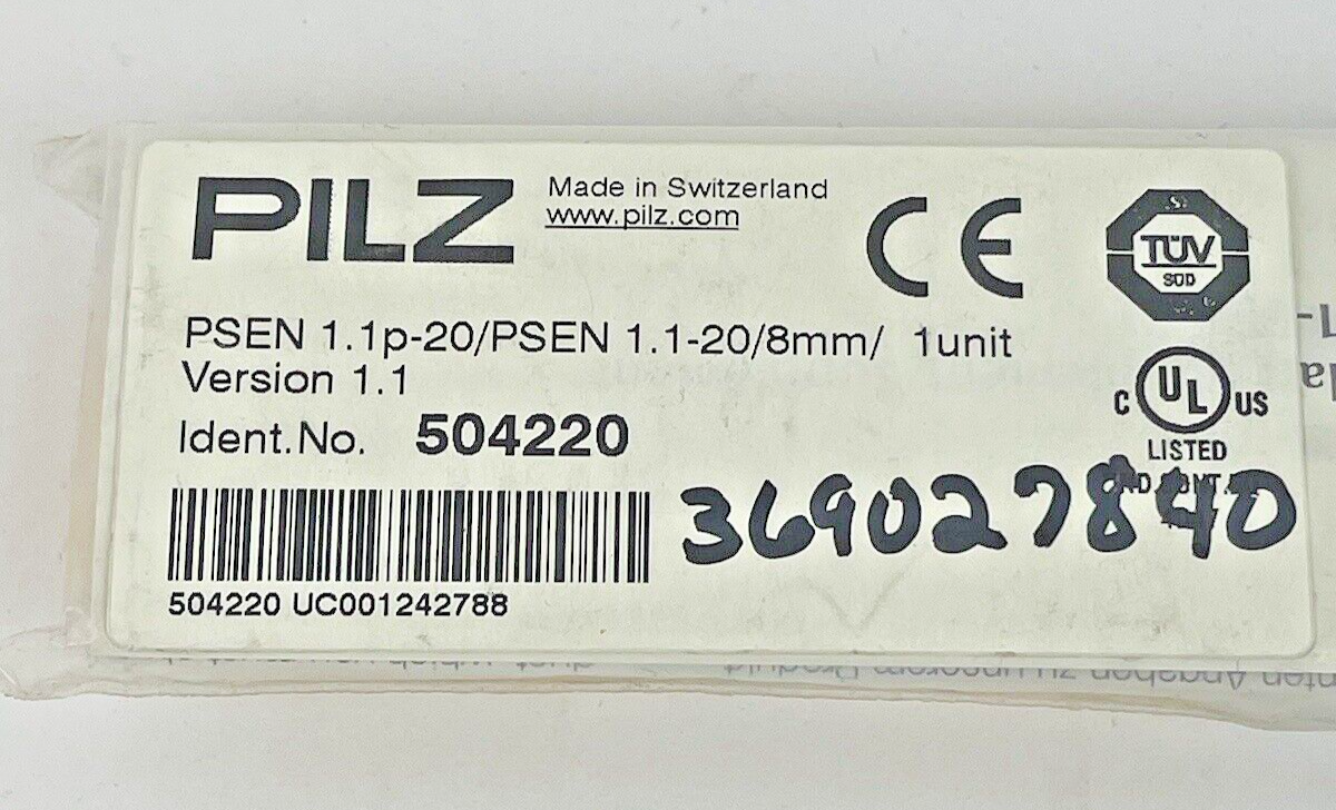 PILZ - PSEN 1.1P-20/PSEN 1.1-20/8MM -MAGNETIC N/C SAFETY SWITCH-514120 V1.0/V1.1