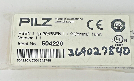 PILZ - PSEN 1.1P-20/PSEN 1.1-20/8MM -MAGNETIC N/C SAFETY SWITCH-514120 V1.0/V1.1