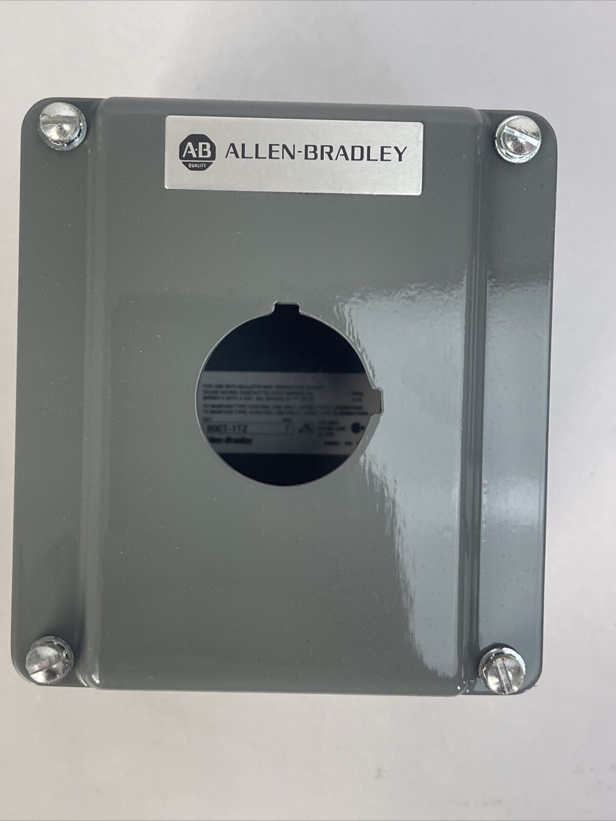 ALLEN BRADLEY 800T-1TZ DIE CAST ENCLOSURE TYPE 4, 13 SER T