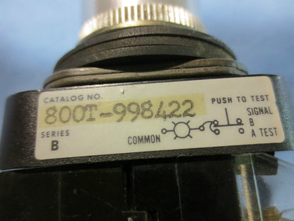 ALLEN-BRADLEY 800T-998422 Ser. B ILLUMINATED PUSH BUTTON BLUE