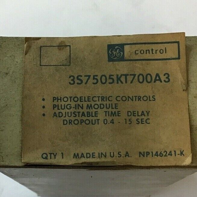 GENERAL ELECTRIC 3S7505KT700A3 ADJUSTABLE TIME DELAY PLUGIN MODULE ***LOTOF3**