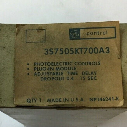 GENERAL ELECTRIC 3S7505KT700A3 ADJUSTABLE TIME DELAY PLUGIN MODULE ***LOTOF3**