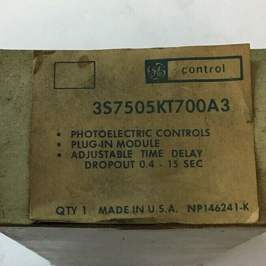 GENERAL ELECTRIC 3S7505KT700A3 ADJUSTABLE TIME DELAY PLUGIN MODULE ***LOTOF3**