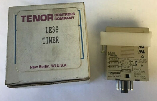 TENOR LE3S TIMER 5A 250VAC 50/60HZ 240VDC