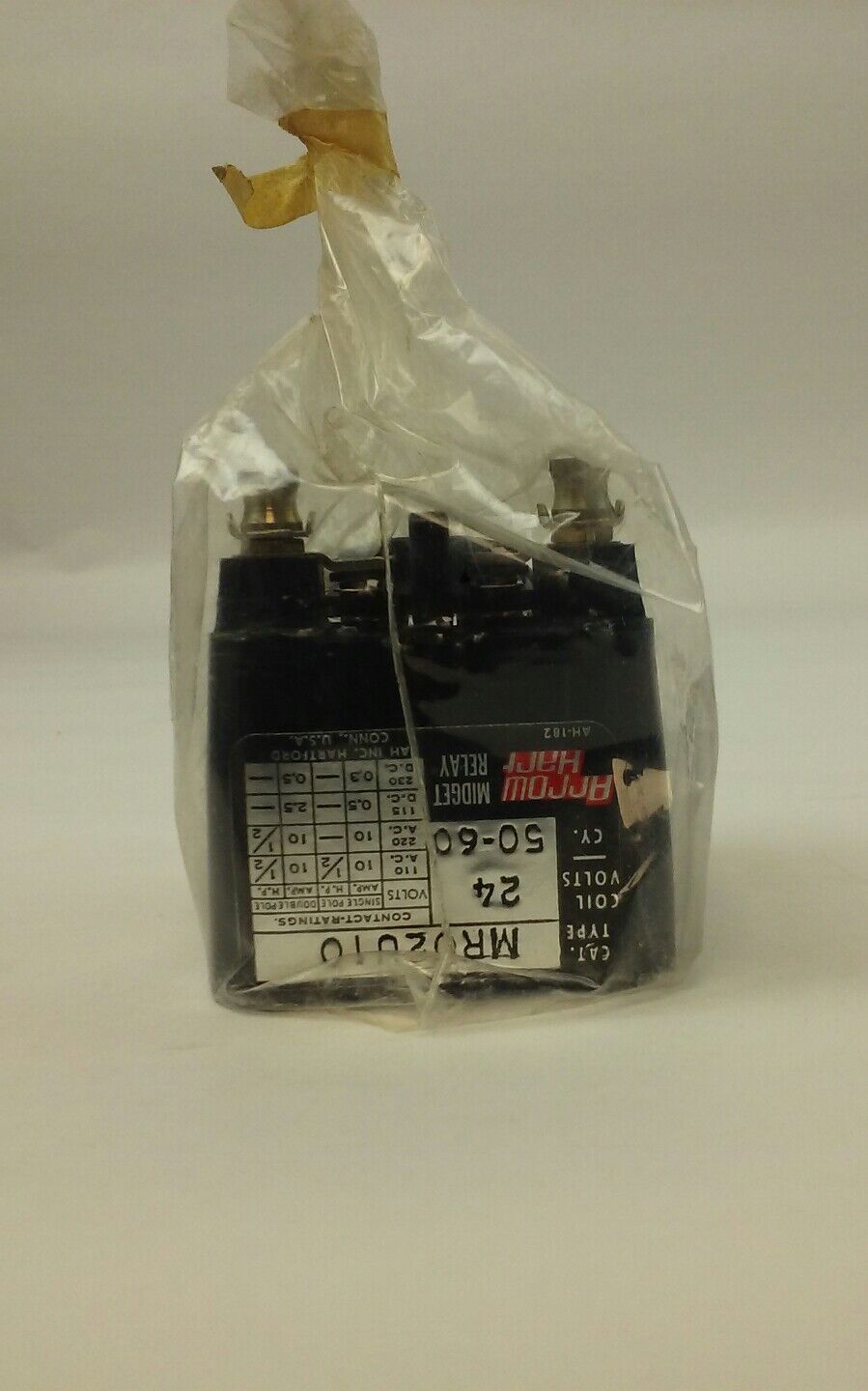 ARROW HART MR-02-U MAGNETIC RELAY 2 POLE 24V 50-60CY