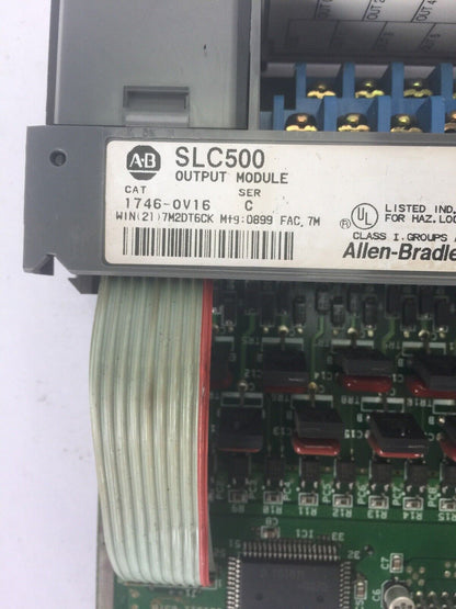 ALLEN BRADLEY 1746-OV16 INPUT MODULE SER C 10-50VDC