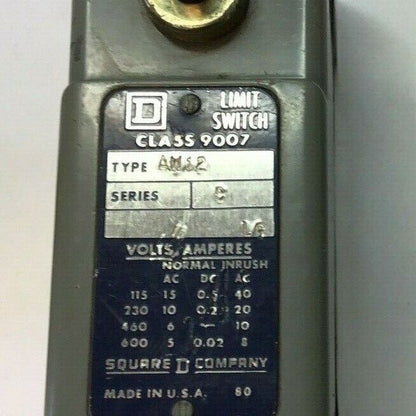 SQUARE D 9007 B54B2 HEAVY DUTY LIMIT SWITCH SERIES C