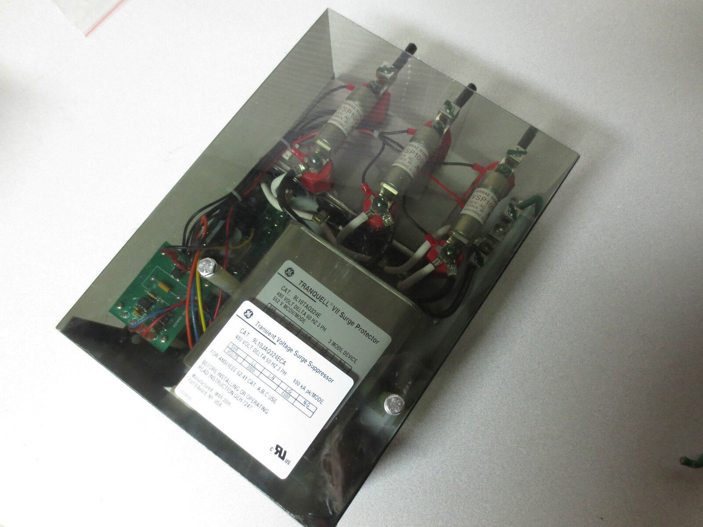GE 9L10JAQ324ECA TRANSIENT VOLTAGE SURGE SUPPRESSOR 480V TRANQUELL VII -NO COVER