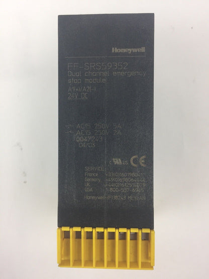 HONEYWELL FF-SRS59352 DUAL CHANNEL EMERGENCY STOP MODULE 24VDC