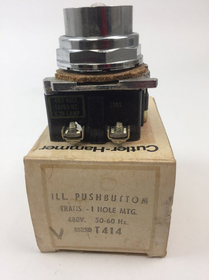 CUTLER HAMMER 10250T414 ILL PUSH BUTTON 480V 50/60HZ 6.3V LAMP