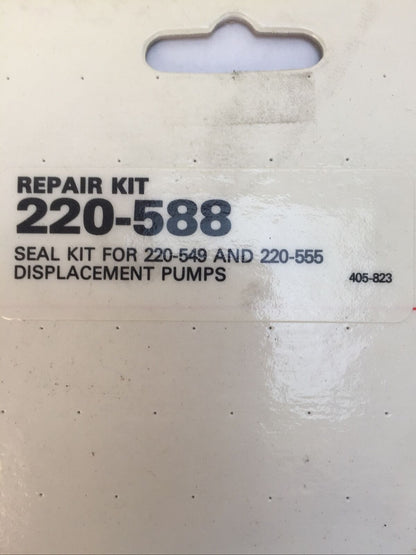 GRACO REPAIR KIT 220-588 SEAL KIT FOR 220-549 & 220-555 DISPLACEMENT PUMPS