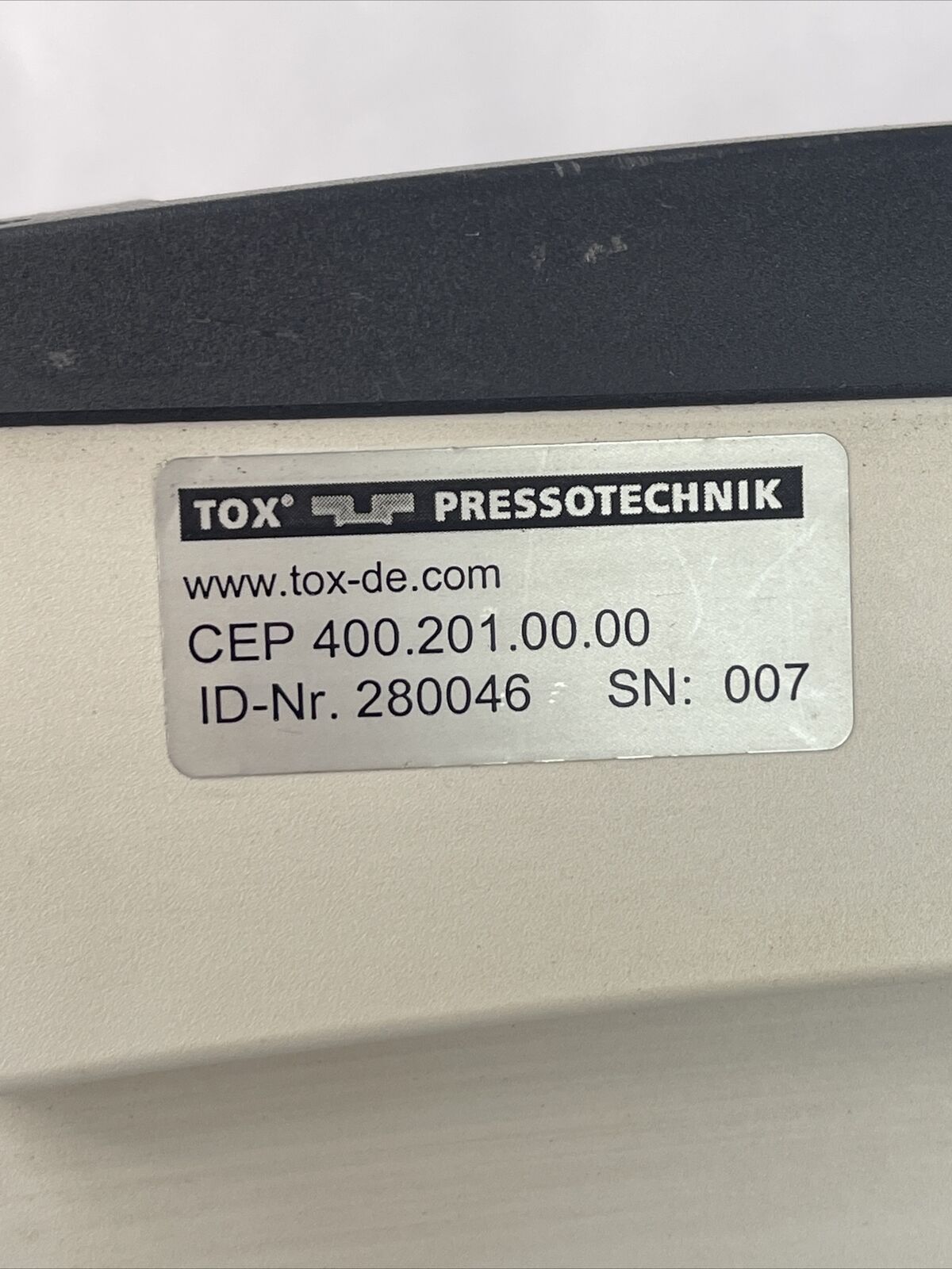 TOX PRESSOTECHNIK CEP 400.201.00.00 INTERFACE PANEL 280049 24VDC