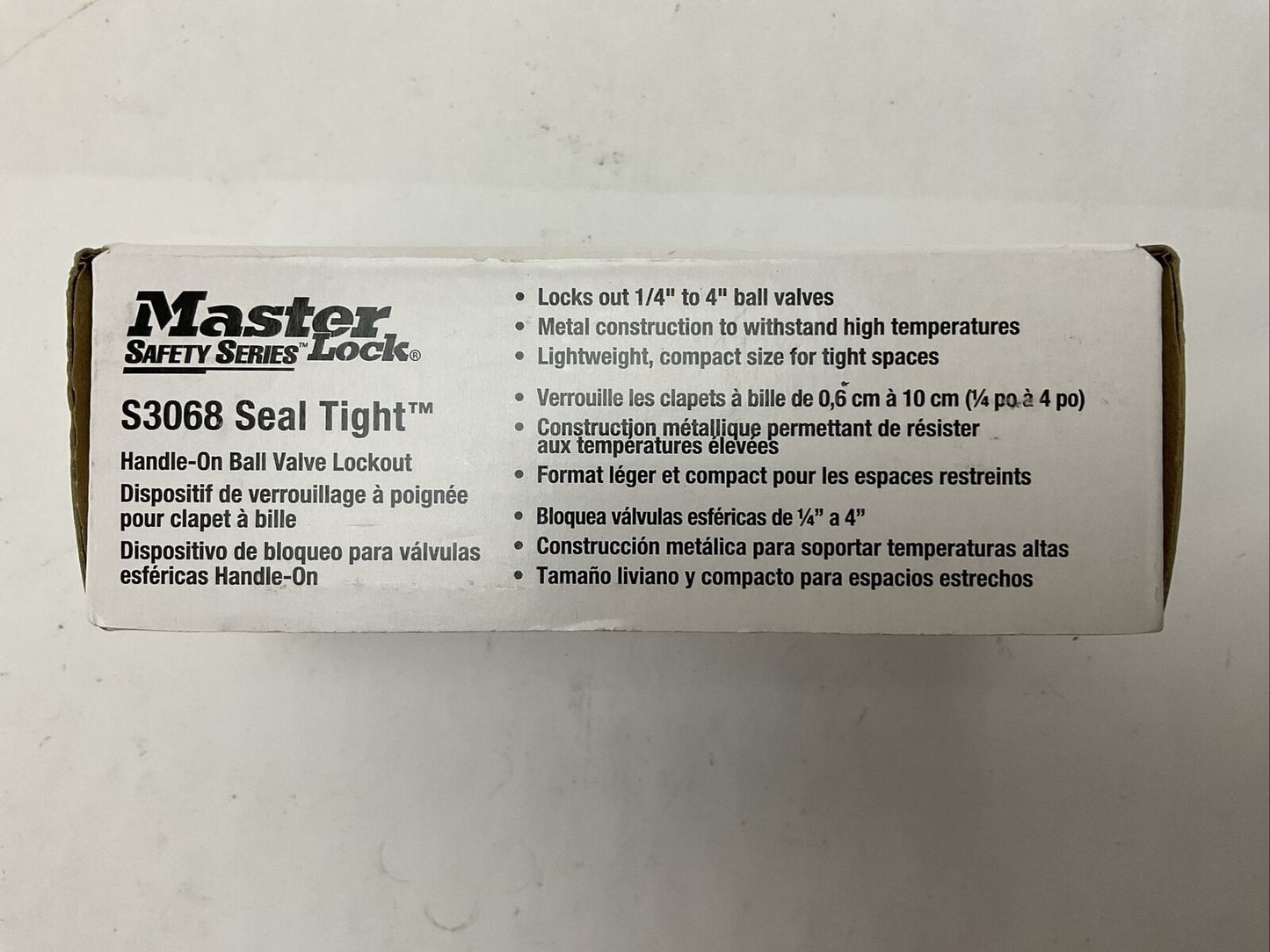 MASTER LOCK S3068 SEAL TIGHT HANDLE-ON BALL VALVE LOCKOUT