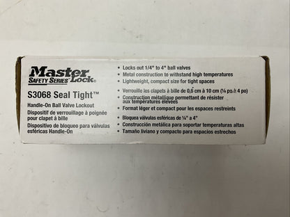 MASTER LOCK S3068 SEAL TIGHT HANDLE-ON BALL VALVE LOCKOUT