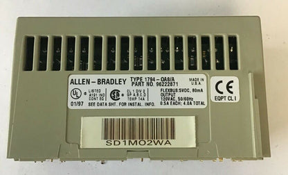 ALLEN BRADLEY 1794-OA8 OUTPUT 120VAC W/ 1794-TBNF/A TERMINAL BLOCK
