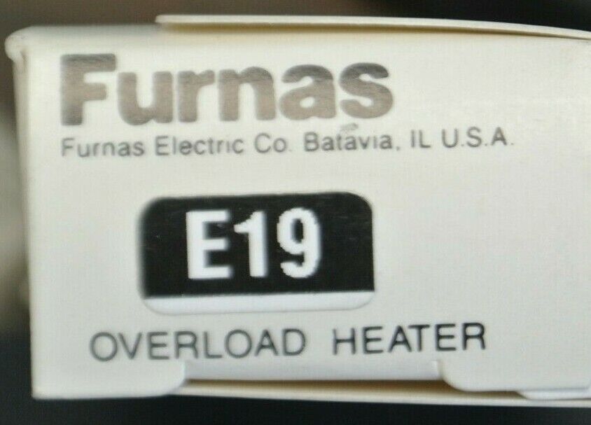 FURNAS E19 THERMAL OVERLOAD HEATER ELEMENT / NEW SURPLUS