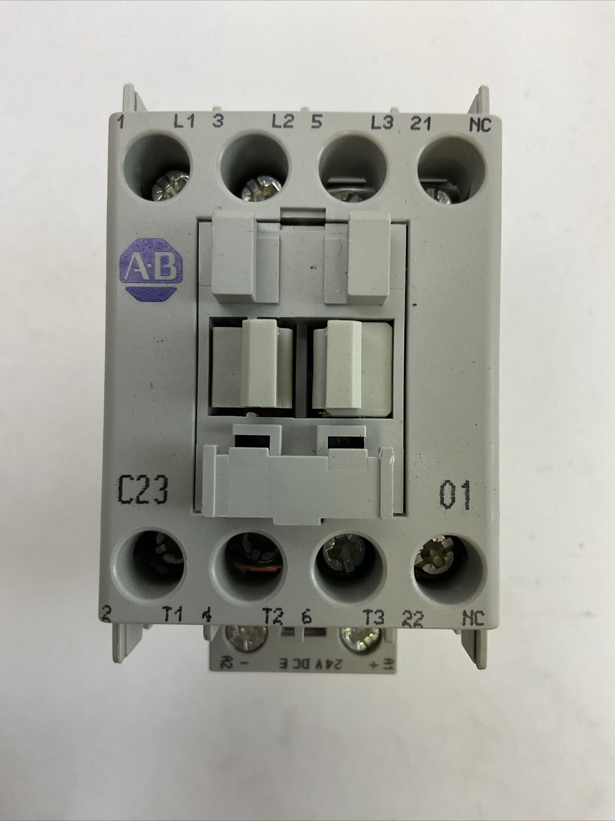 ALLEN BRADLEY 100-C23UEJ01 CONTACTOR SER C 600VAC 30A 15HP 3PH COIL 24VDC