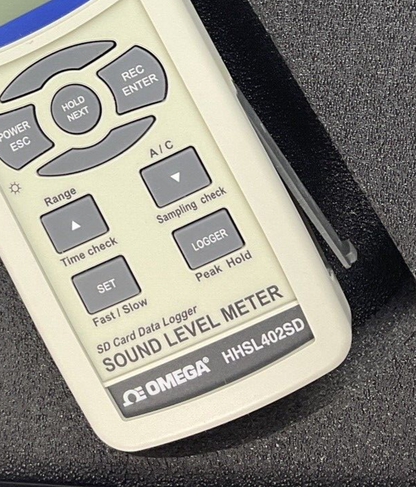 OMEGA HHSL402SD DATA LOGGING METER W/SD CARD SOUND LEVEL METER