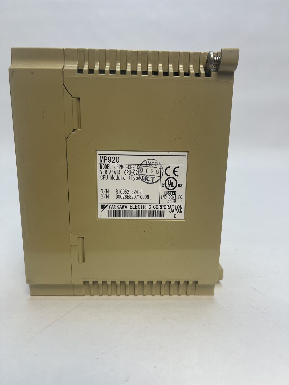 YASKAWA JEPMC-CP210 VER. A5A14 CPU-02 CPU MODULE MP920