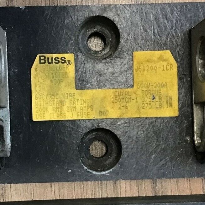 BUSS J60200-1CR FUSE HOLDER 600V-200A ***LOTOF3***