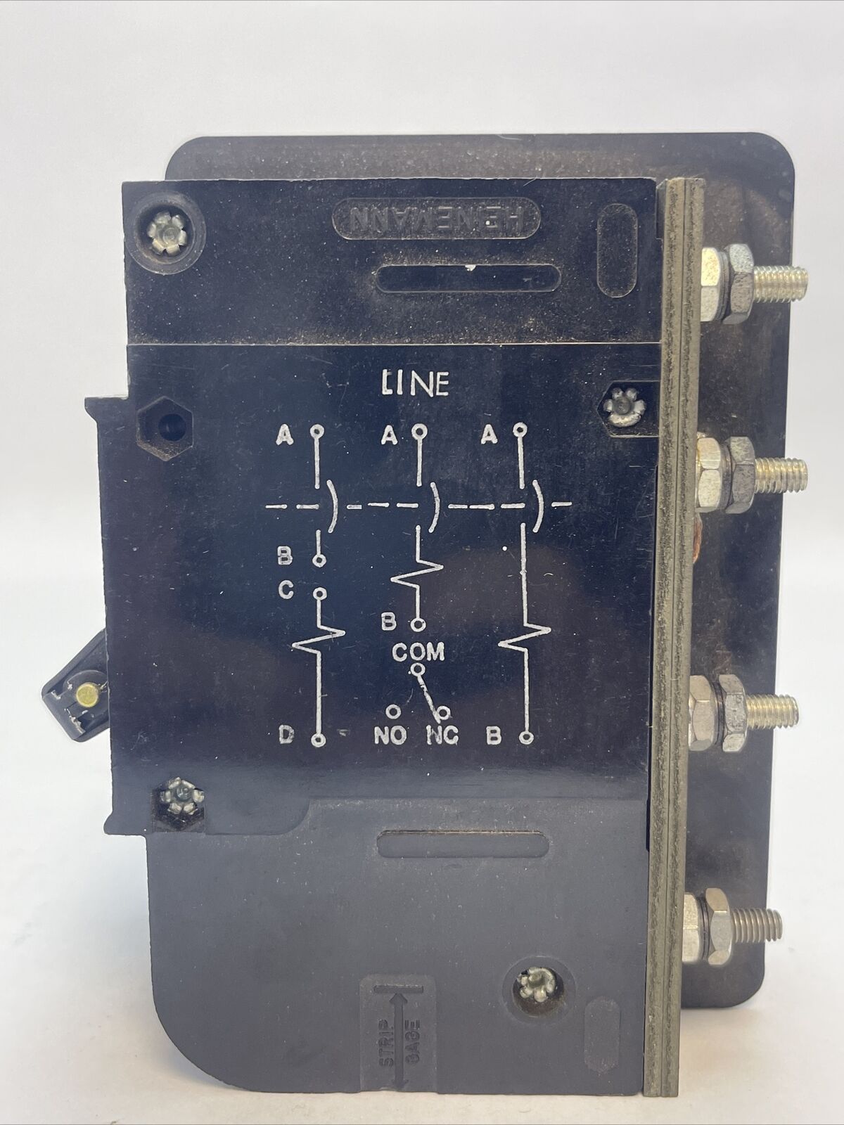 HEINEMANN CD3-A3A2A6 CIRCUIT BREAKER POLE 1 & 2 45AMPS 480VAC POLE 3 115VAC