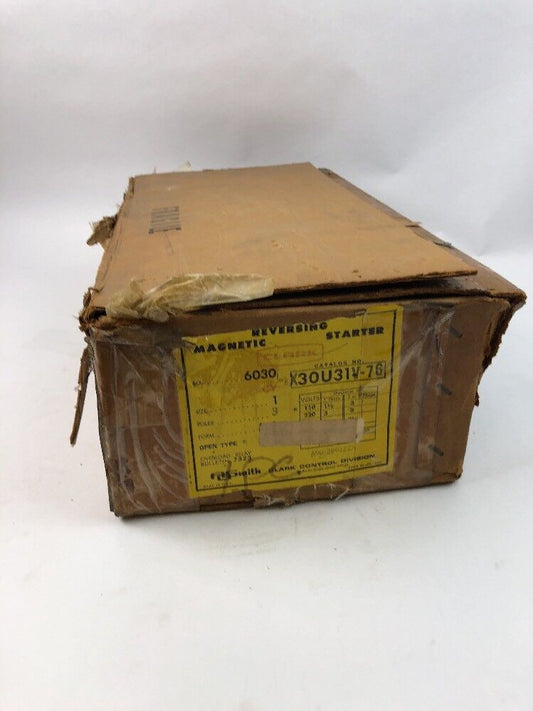 CLARK CONTROLLER CO. X3OU31 REVERSING MAGNETIC STARTER, 110/220/440/600V, NEW