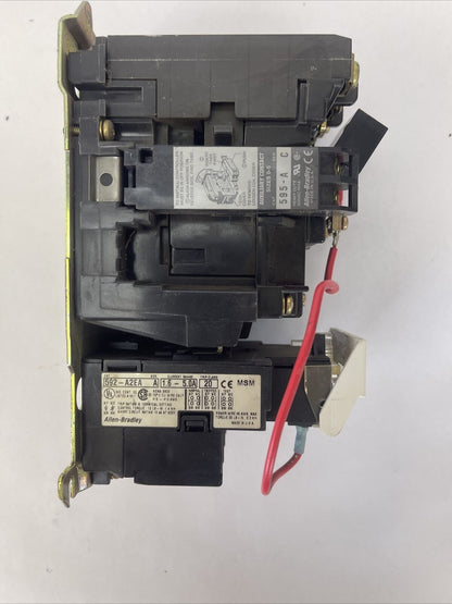 ALLEN BRADLEY 509-B0D-A2E STARTER 600VAC 27A 10HP SER B COIL 115-120V 592-A2EA