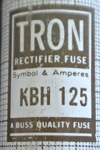 BOX of 5 / BUSSMANN / TRON KBH125 RECTIFIER FUSE / 125A / 500V / NEW SURPLUS