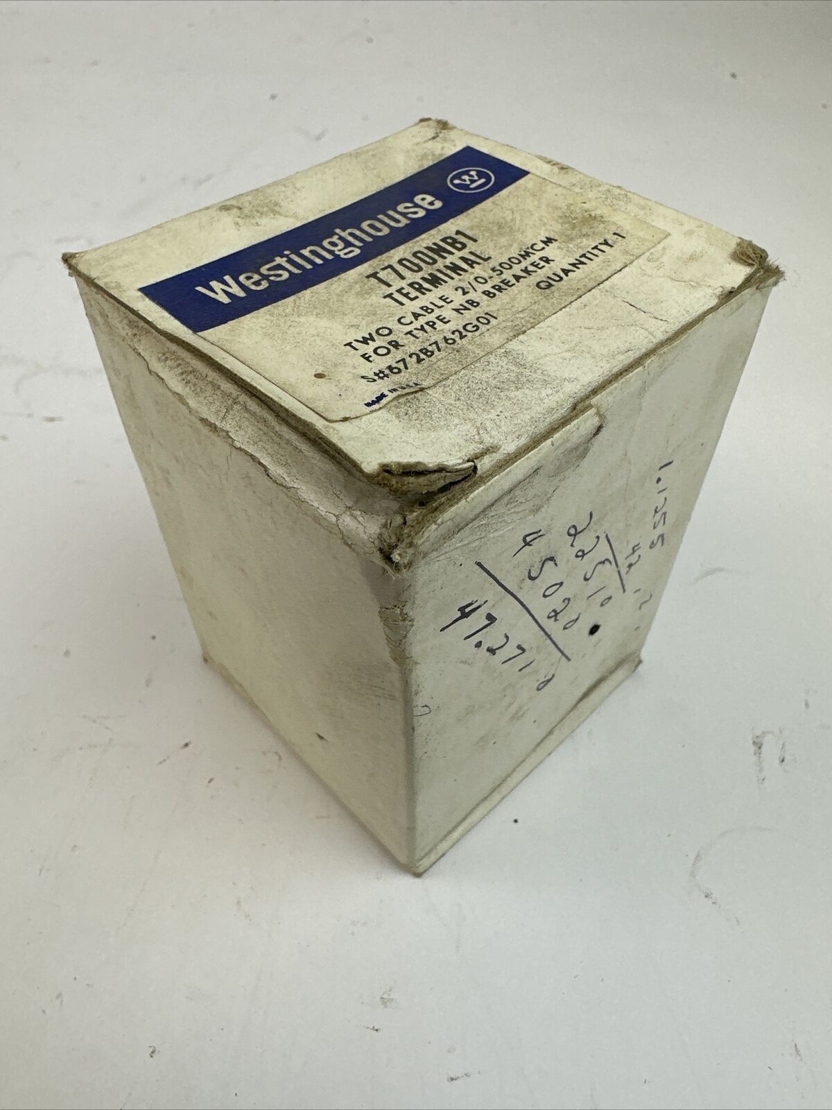 WESTINGHOUSE T700NB1 TERMINAL LUG TWO CABLE 2/0.500MCM FOR TYPE NB BREAKER