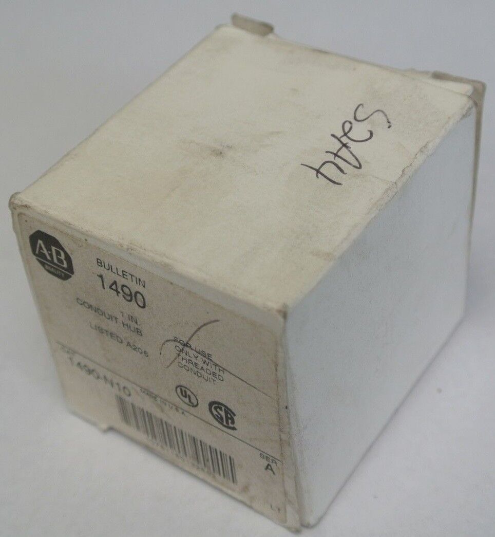 ALLEN-BRADLEY 1490-N10 (2) & 1490-N2 (2) CONDUIT HUBS - 1" & 3/4" / NEW SURPLUS