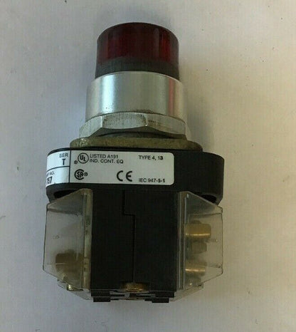 ALLEN BRADLEY 800T-QA24 RED PUSH BUTTON SER T 24V AC/DC194BBX2