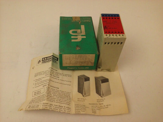 PEPPERL + FUCHS WE74/EX1 SWITCH AMPLIFIER R.B. DENISON PROXSWITCH 120V SUPPLY