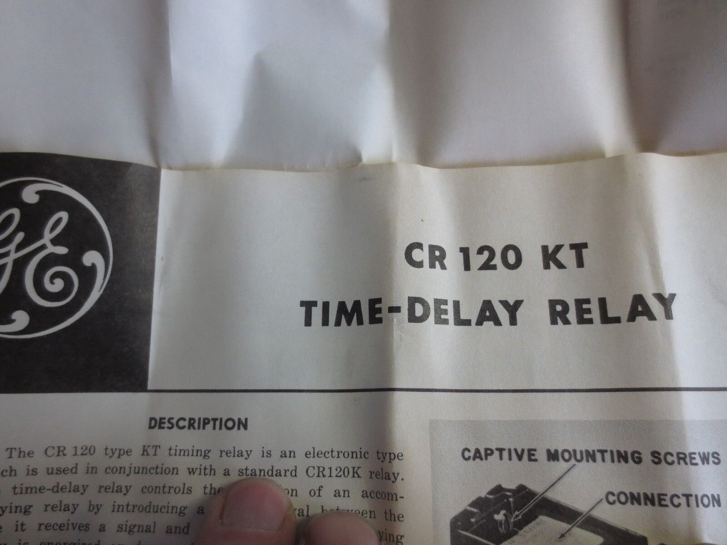 GENERAL ELECTRIC CR120KT00348AA RELAY / TIME DELAY UNIT 24VDC 0.3 - 15 SECONDS