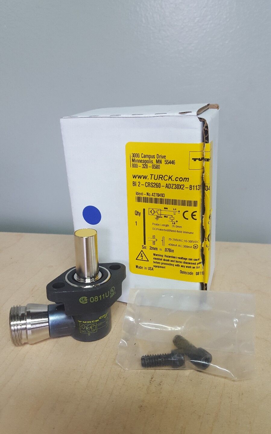 TURCK BI2 CRS260 ADZ30X2 B1131/S34  PROXIMITY SENSOR P/N 4270493 NEW IN BOX