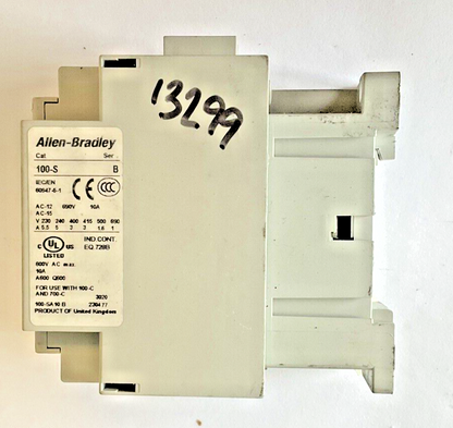 ALLEN-BRADLEY 100-C12*10 CONTACTOR SER.A W/100-S AUX CONTACT SER.B