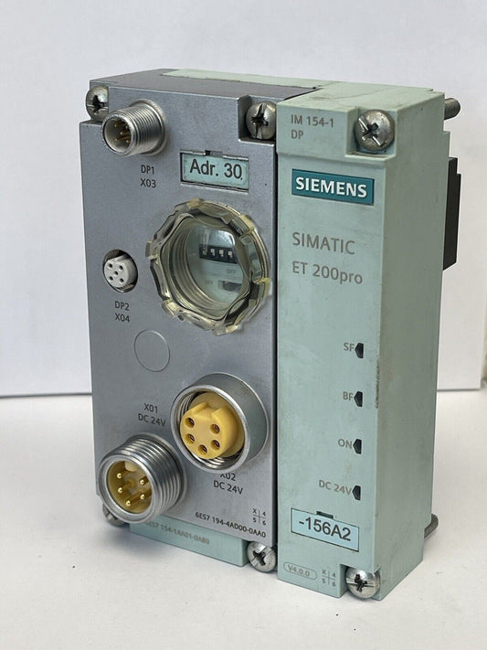 SIEMENS - SIMATIC ET200Pro IM154-1 DP PROFIBUS MODULE 6ES7 194-4AD00-0AA0