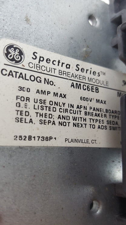 General Electric GE AMC6EB 3 Pole 300 Amp 600 Volt Model 1